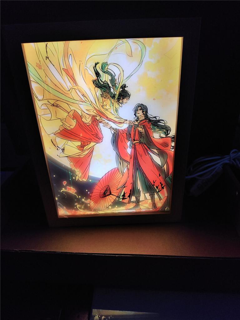 Heaven Official's Blessing Painting Lamp Tian Guan Ci Fu Night Light for BL Fans