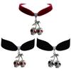 Gothic Skull Necklace With Velvet Chain For Women Fashion Accessory