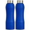 Stainless Steel Water Bottle with Hand Grip and Sipper, Set of 2 | Leak-Proof | BPA Free | 1000 Ml (Blue)