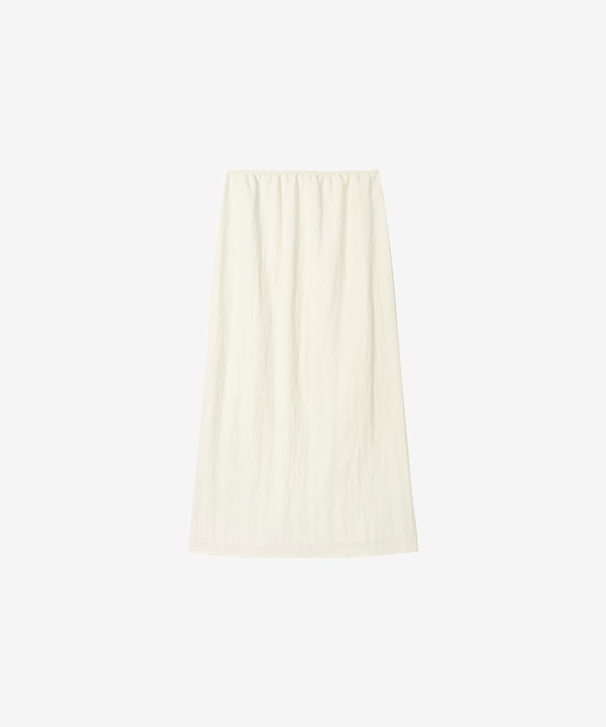 Basica Light Banding Slit Long Skirt (Beige)