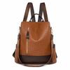 Multifunctional Shoulder Bag for Women Fashion Designer PU School Bags Large Capacity Travel Backpack New