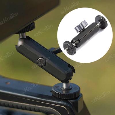 זרוע קסם ראש כדור כפול בורג 1/4 אינץ' CNC למצלמת SLR חצובה כלוב ריג אור וידאו LED מיקרופון מסך שדה