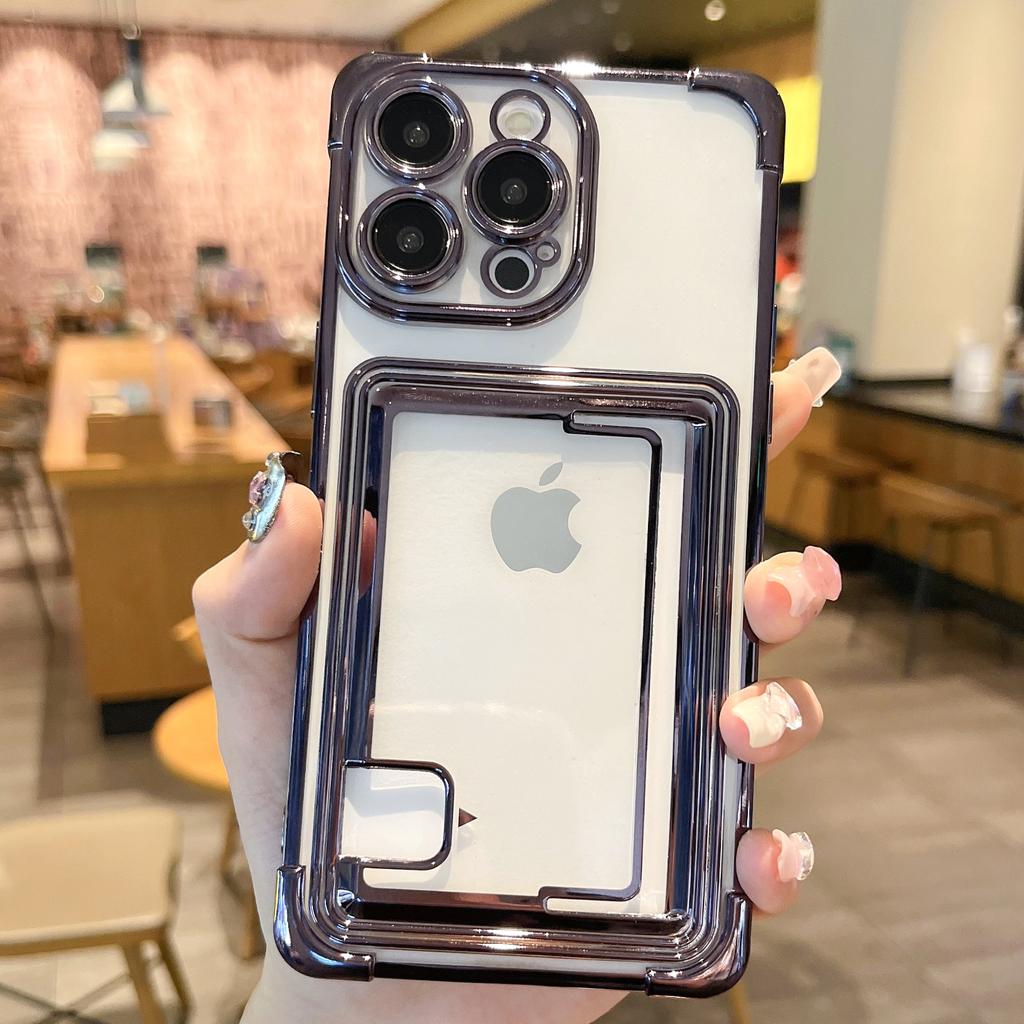 Apple 14PRO push card mobile phone case, new card mobile phone case iPhone15PRO card case mobile phone case 13 applicable