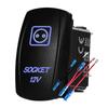 12V 24V Boat Trim Tabs Switch (ON)-OFF-(ON) Momentary Rocker Switch Waterproof Blue Light ON-OFF Toggle Switch With Harness Switches4