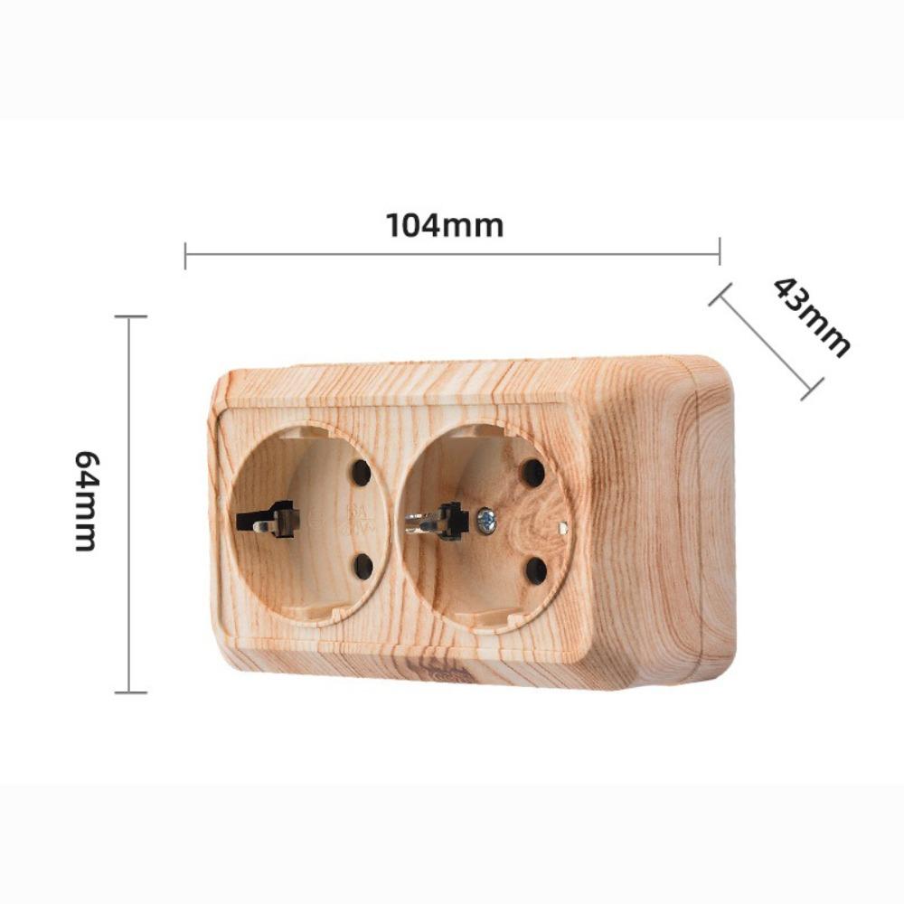Plastic Wall Switch EU Standard Rocker Light Switch Durable Power Socket Wall Mount