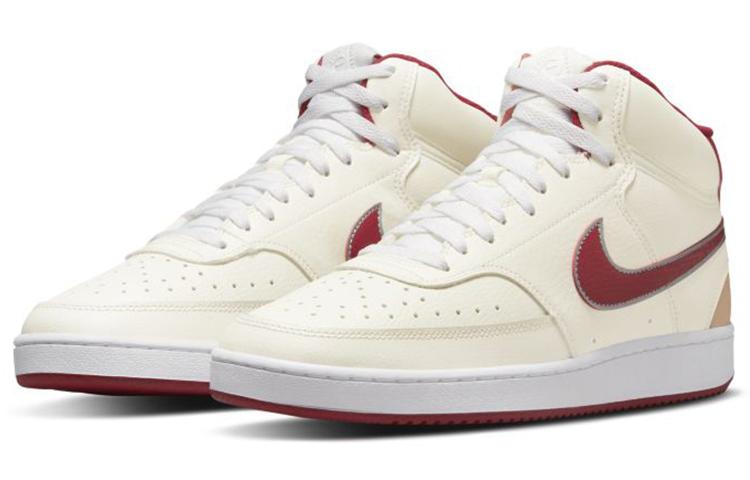 Nike Court Vision Mid Top Sneakers White/Red DQ4977-161