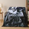 Gotische Schädel Tote Mädchen Cartoon Horror Flanelldecke Weich Warm Überwurfdecke für Schlafzimmer Wohnzimmer Bett Reise Camping Picknick
