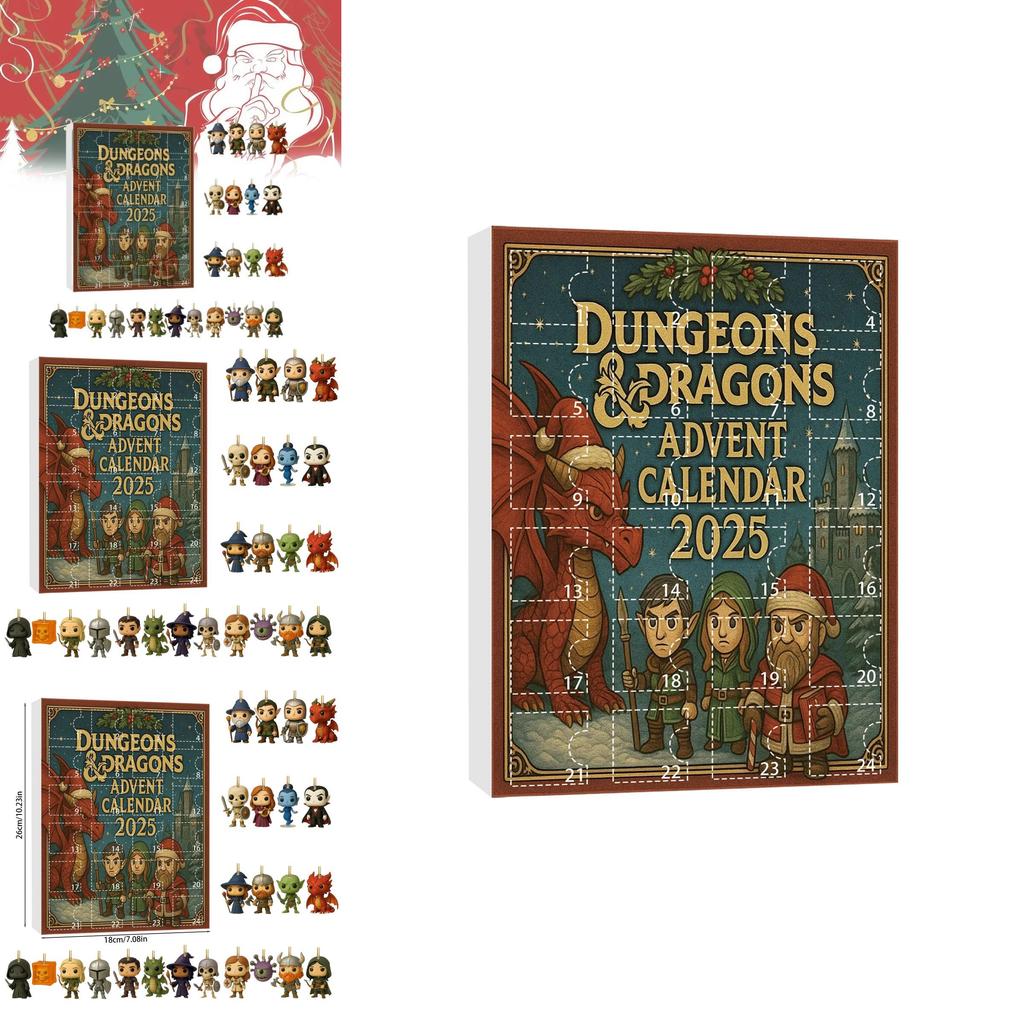 Dungeons Adventní kalendář s akrylovými doplňky pro sváteční dekoraci