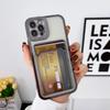 Modische weiche transparente plattierte Kartenhalter-Tasche Hülle für iPhone 16 15 14 Plus 13 12 11 Pro Max Stoßfeste Hülle für iPhone Hülle