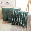 45X45Cm Abstract Green Throw Pillow Cover Nordic Stripe Stamping Waist Cushion Cover Decor Home Decorative Pillowcase New