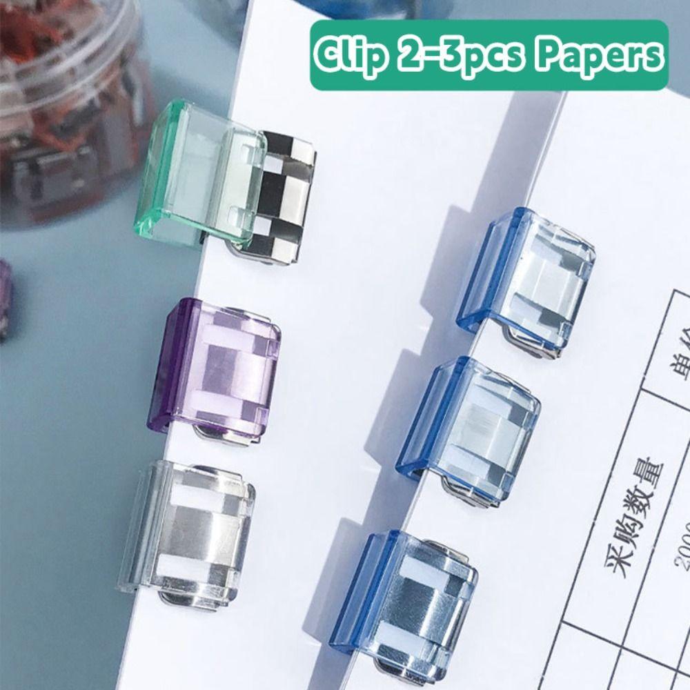 Morandi Color Letter Paper Clip Transparent Test Paper File Folder Push Clip  School Office