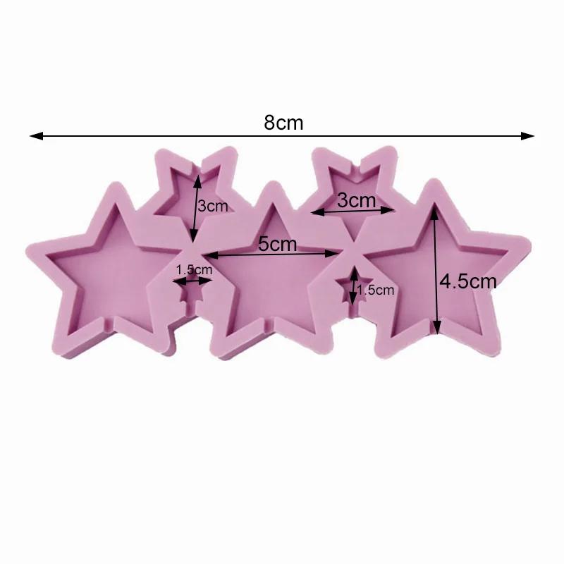 NEUE Silikon-Lutscherformen Runde Herz-Sternform Gelee-Süßigkeitenform Kuchenaufsatz Dekorationswerkzeuge Schokoladenkekse Backform