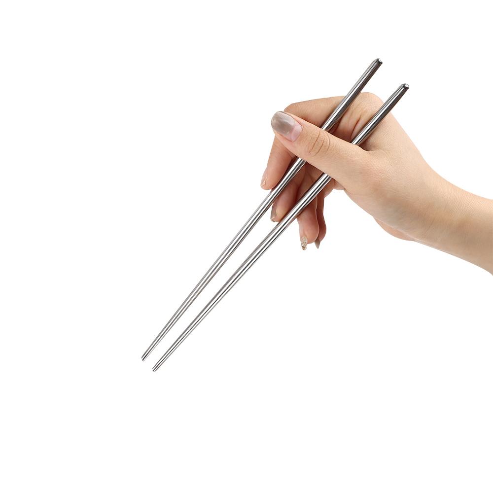 

Healthy Hollow Chinese Stainless Steel Chopstick Non-slip Chop Stick серебряный