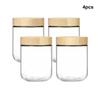 4piece Glass Spice Containers Set For Organized Kitchen Storage Solutions 10 Oz Containers With Lids