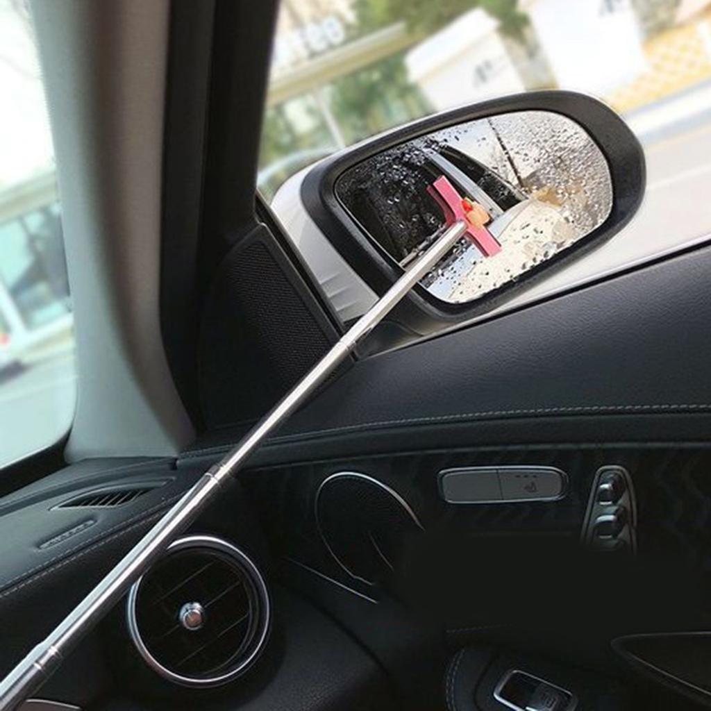 2PCS Retractable Car Wing Mirror Squeegee Foldable Portable Cleaning Tool Suitable for Window Windshields & Shower Doors