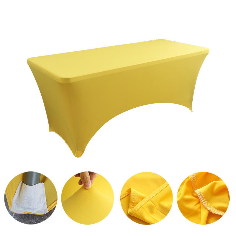 New 1PC/2PC Spandex Tablecloth Tight Fitted Washable Wrinkle Resistant Stretch Rectangular Patio Table Cover Event Wedding Party