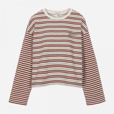 Stripe Crop Sweatshirt T262mst906w
