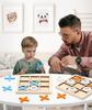 Montessori XO Chess Jigsaw Puzzle 3D Geometric Shapes Board Games For Kids Children Educational Wooden Toys