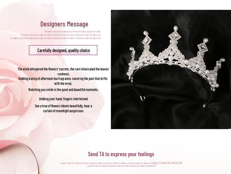 Korean Princess Crystal Headband: Children's Alloy Crown for Birthdays and Performances