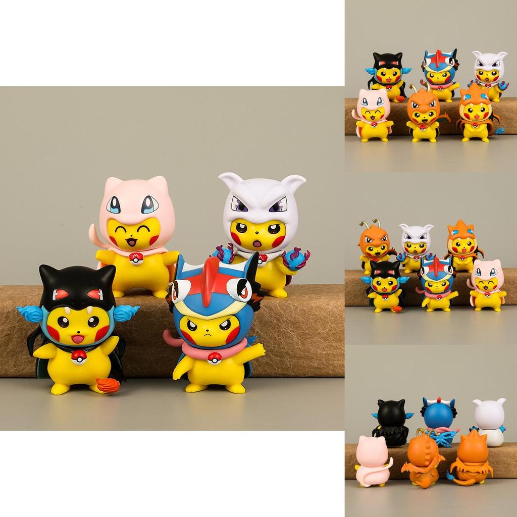 Cute Pikachu Figure Set Collectible Pokemon Pvc Miniatures For Anime Lovers