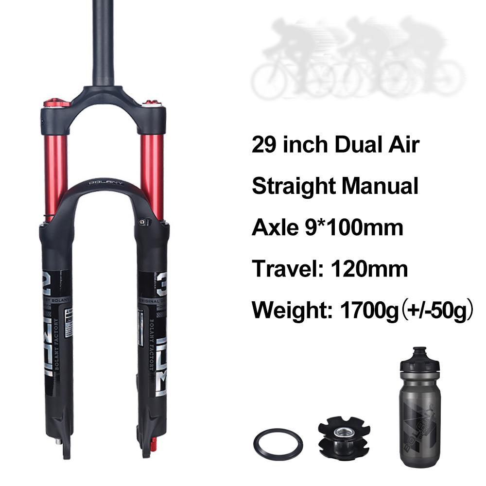 BOLANY MTB Supension Rebound Adjustment Double Air Fork 26/27.5er/29er Magnesium Alloy Travel 100mm  32 RL Bike Accessories