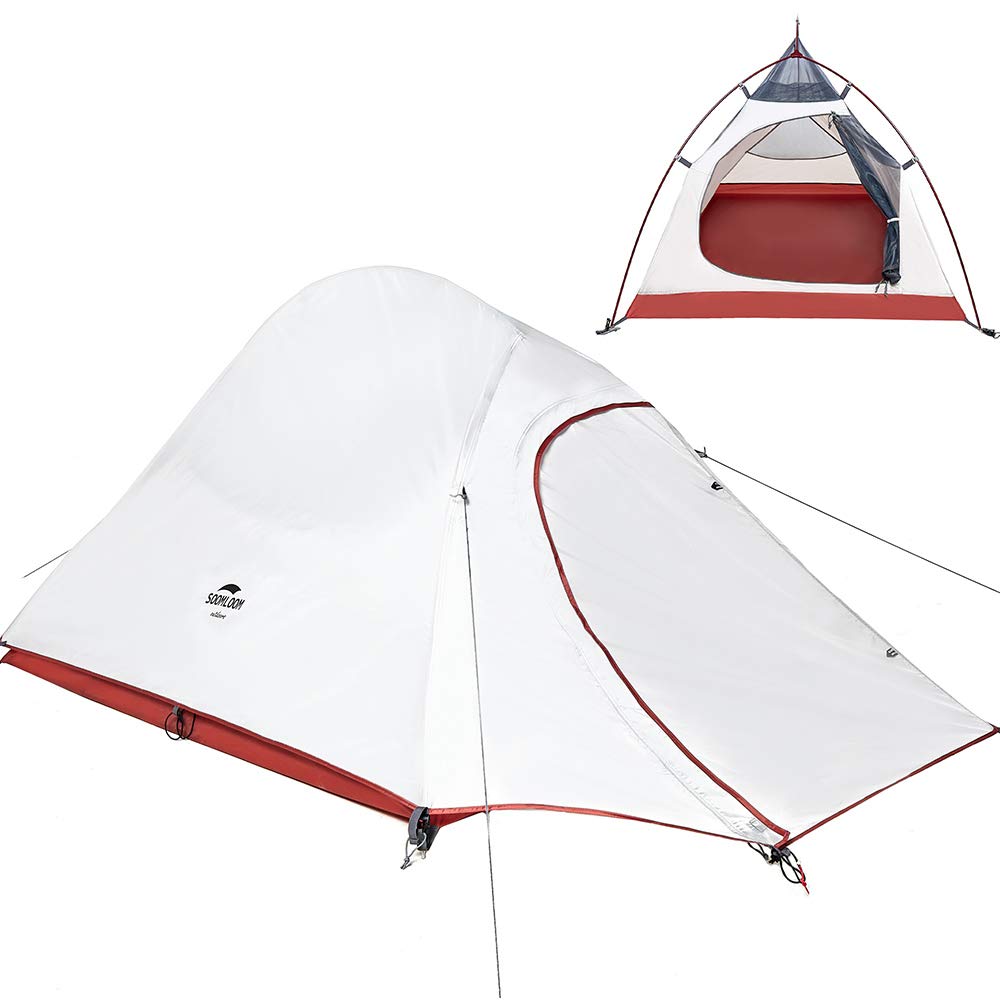 

soomloom Kageyama Outdoor Ultra Easy to Double Layer Ground Sheet Water Pressure For 2 People 2 People 210T Tent, Lightweight, Assemble, Tent, серый