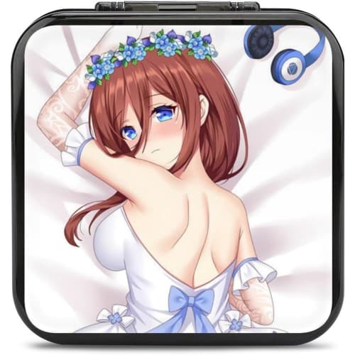 The Quintessential Quintuplets Nakano Miku Game Card Box, Storage Case, Compatible with Switch Cards, Large Capacity, Holds 24 Cards, Dustproof, Porta