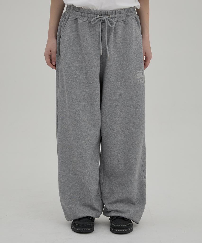 WAIKEI Logo Embroidered Sweatpants Gray