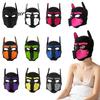 Soft Elastic Cosplay Mask Full Head Dog for Adult Role Play, Neoprene Animal Breathable Pet Party with Removable Mouth And Foldable Ears, Puppy