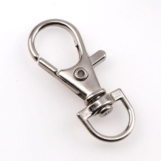 3/10 pcs Swivel Lobster Clasp Hooks Keychain Split Key Ring Connector for Bag Belt Dog Chains DIY Jewelry Making Findings