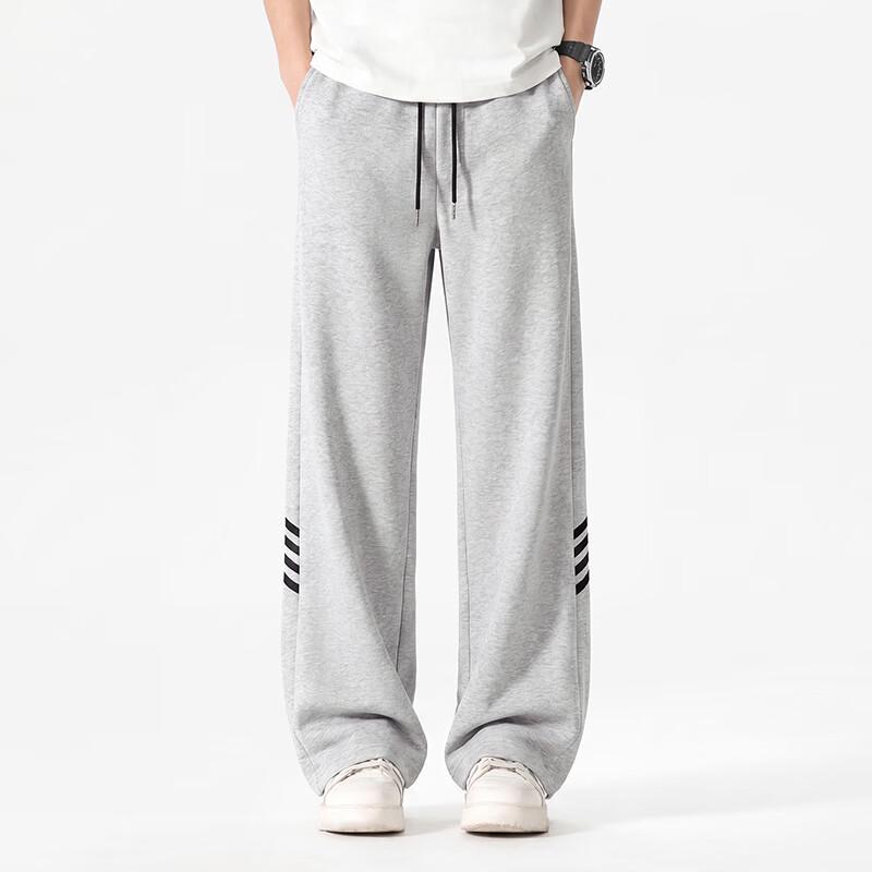 MARK FAIRWHALE Men's American Style Loose Fit Straight-Leg Casual Sweatpants