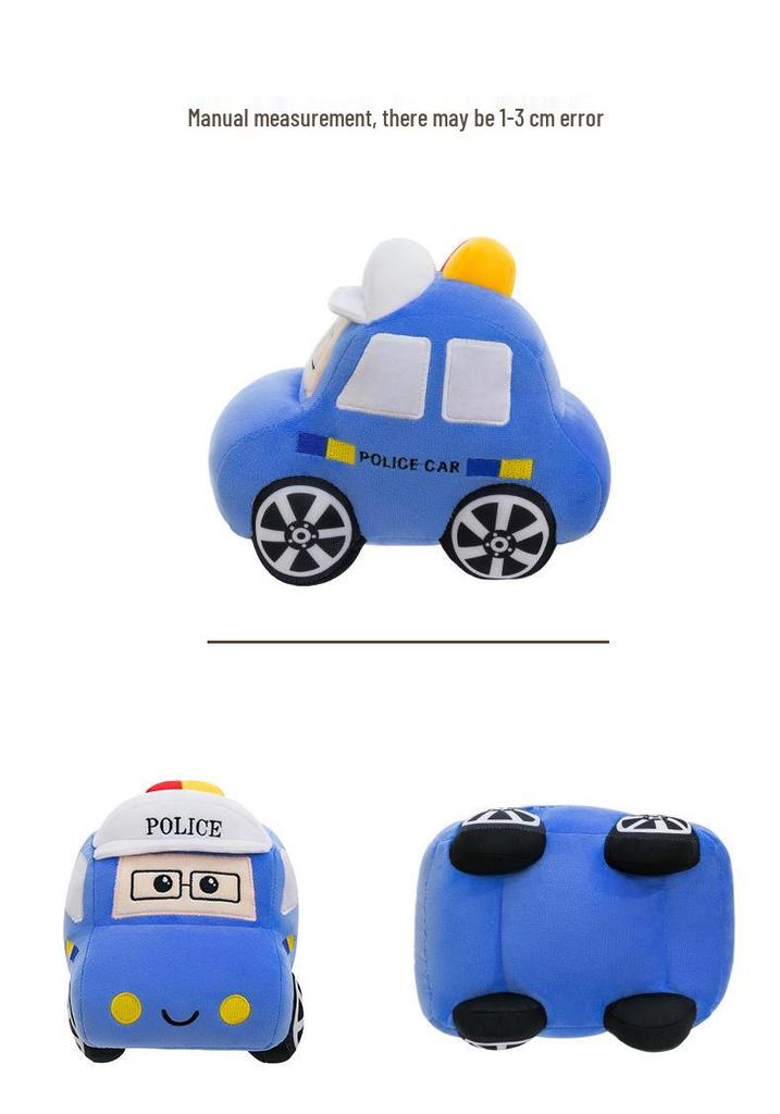 Süßes Plüschtierauto: Krankenwagen, Polizei, Taxi, Kinderkissen-Puppe Modell