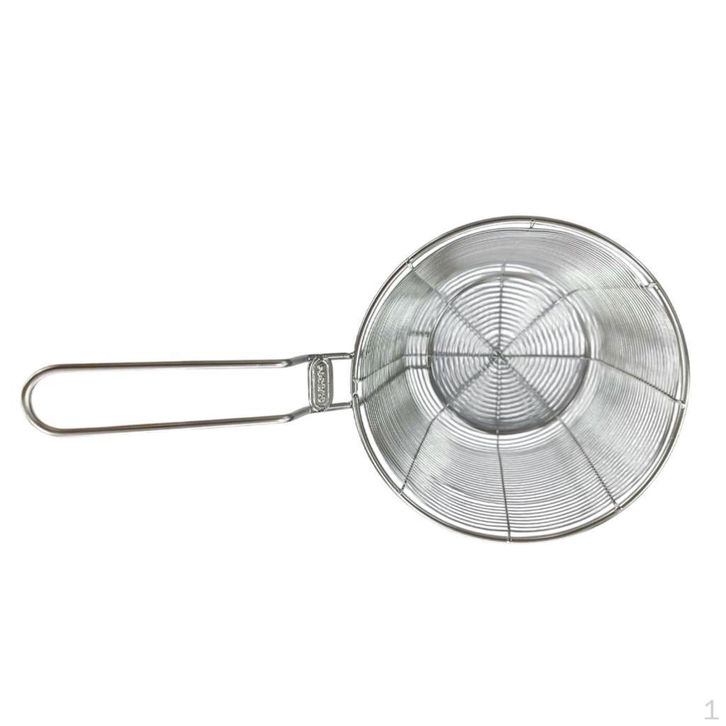 Food Colander Sifter Kitchen Utensil,Spaghetti Strainer Spoon,Noodle Strainer,Fry Basket for Noodles 14cm