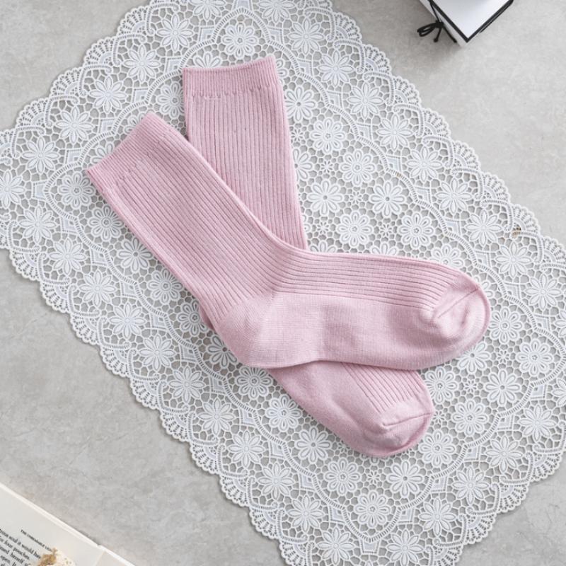 Monfoot Women S Ribbed Long Neck SockS Pink