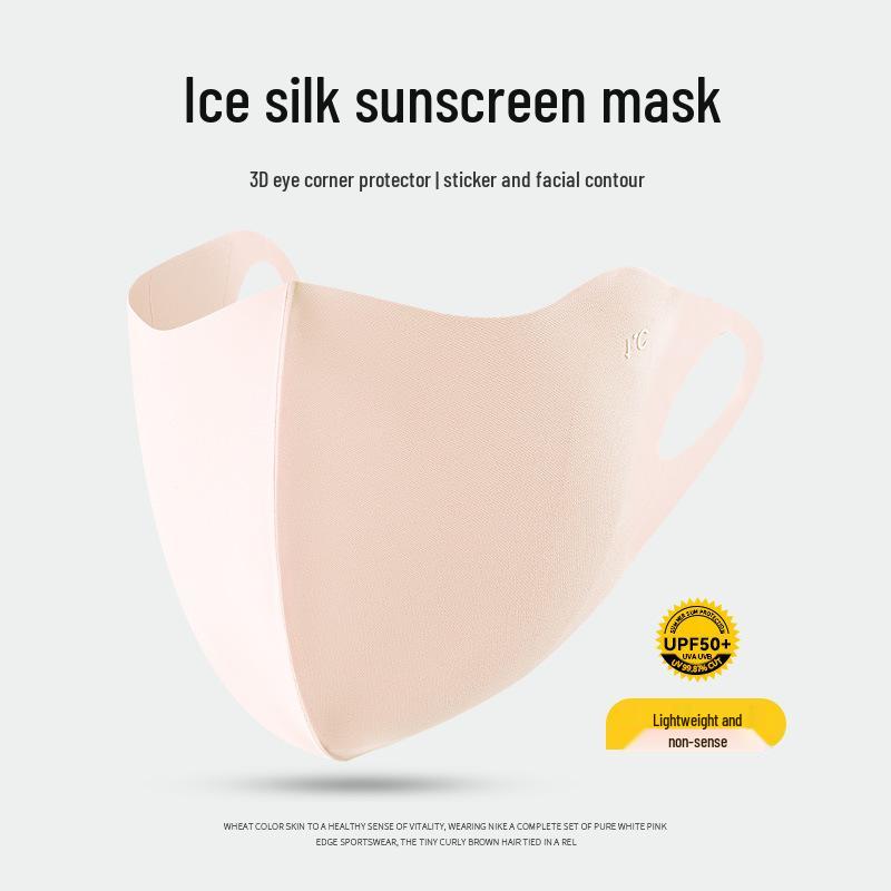Women’s Anti-UV Breathable Ice Silk Face Mask - Sunshade and Eye Corner Protector 3D Hat