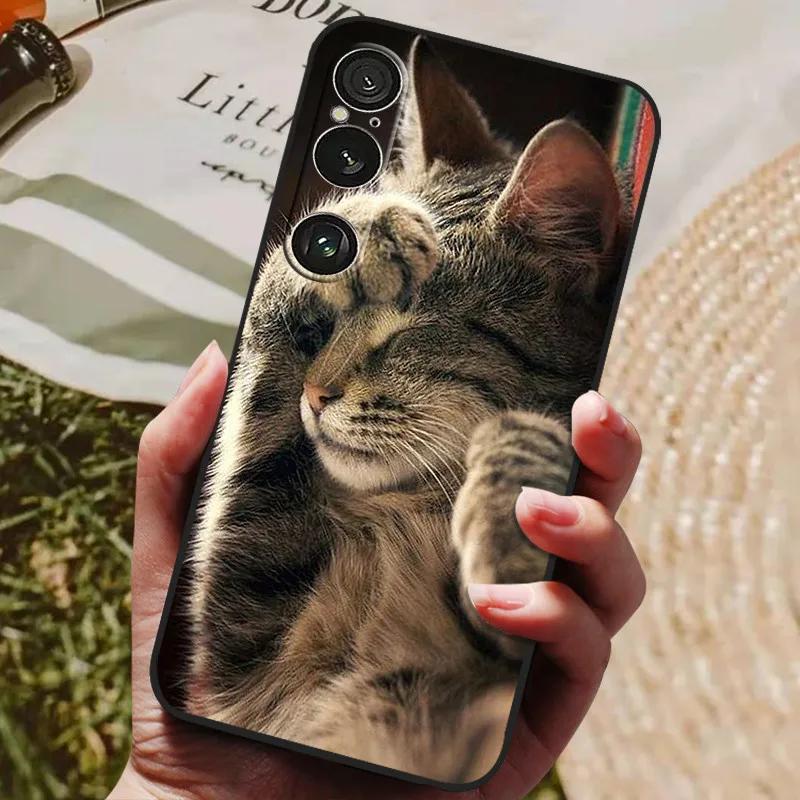 For Sony Xperia 1 VI Case Luxury Black Silicon TPU Soft Phone Cover for Sony Xperia 1 VI Shockproof Bumper Shell Xperia 1VI Capa