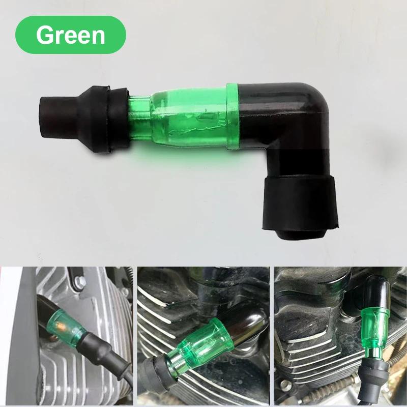 Universeller 90-Grad-Motorrad-Blitz-Zündkerzenstecker Zündwiderstand Stiefelkappe Dekorative Abdeckung für Motorrad Roller Motocross