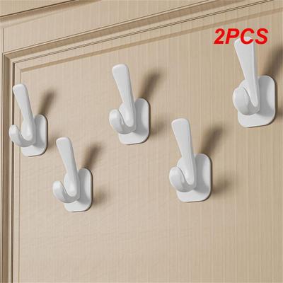 2 ks háčků, praktický nástěnný nosný držák na zavěšení na zeď, domácí potřeby, lepící háček, taška, háček, lepidlo, jednoduché umění