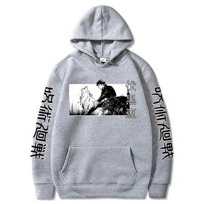 Japan Anime Hoodies Jujutsu Kaisen Graphic Vintage Oversized Hooded Casual Long Sleeves Hoodie Men Women Clothes