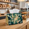 1pc Dreamy Mystical Botanical Tissue Box-Small White Flower Glow Green,Durable Napkin Organizer for Car,Kitchen,Dining,Home Decor-Decorative Tabletop
