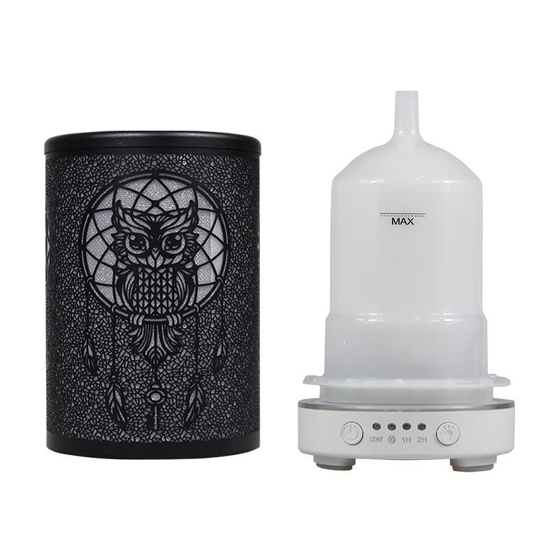 100ML Owl Essential Oil Diffuser Ultrasonic  Humidifier with LED Lights Auto Shut-Off 1H/2H Timer Scent for Home Office Yoga