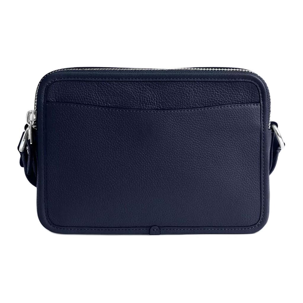Coach Charter Crossbody 24 Logo Zip Closure Leather Shoulder Bag Medium Men Shoulder Bag Dark-Blue CV931-DEB