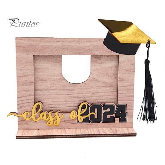 Prémiový 3D Dřevěný stůl Maturitní téma Bakalářský klobouk Dekor písma Display Forma Festival dekorace dárek