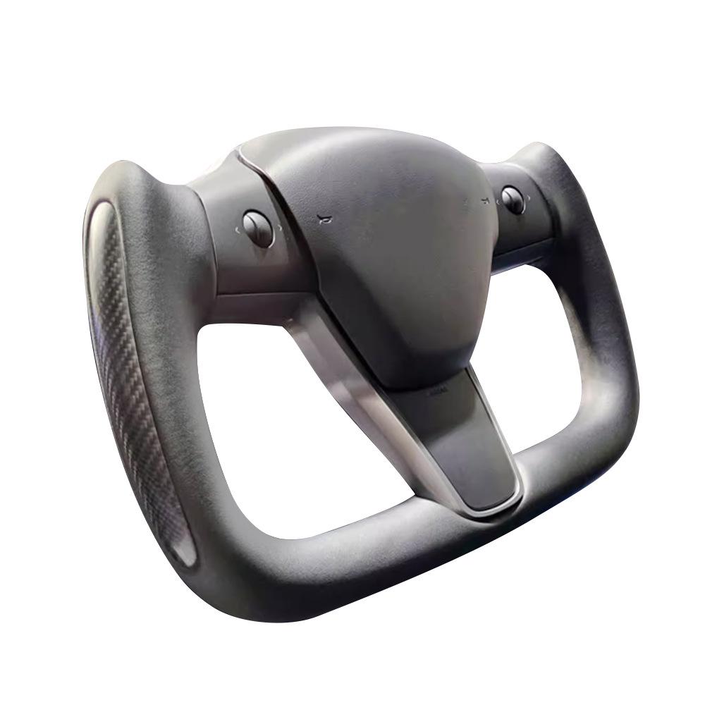 Model 3/Y Custom Alcantara Carbon Fiber Heated Tesla Yoke Steering Wheel