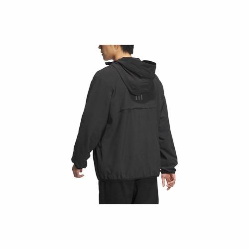 Adidas Zip-up Hooded Breathable Comfortable Jacket, Unisex, Black