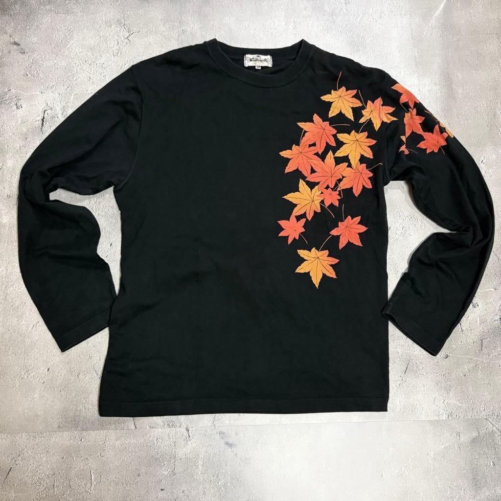 Used Karakuri Tamashii Long Sleeve Cut and Sew Hannya Maple Black XL