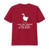 Inspiriert von Untitled Goose Game Ich bin der Schrecken, der in der Nacht schnattert T-Shirt vintage gewaschen Unisex dehnbar Designer-Kleidung