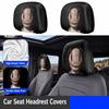 2pcs Universal Car Headrest Covers Elastic Car Seat Covers Car Interior Accessories  For Halloween