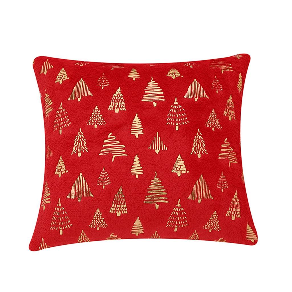 Christmas Tree Gold-stamped Double-sided Pillowcase Cushion Cover Atmosphere Decoration Cushion Cover