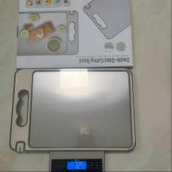 Stainless Steel Double-Sided Cutting Board with Sharpener, Diamond Texture, Wheat Straw, Large Size - Kitchenware Household.